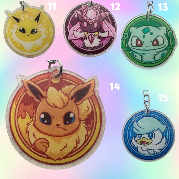 Poke Medallion Keychains - Picture 4 of 7